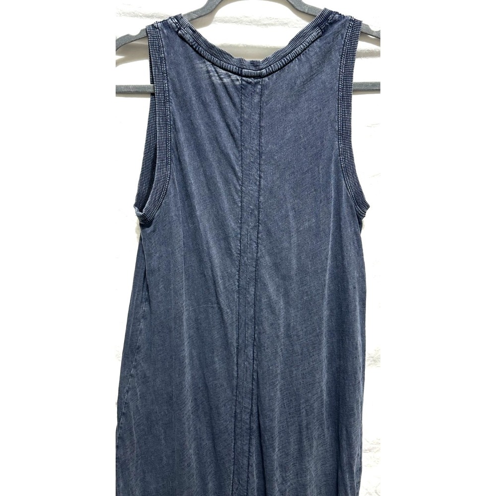 Anthropologie Daily Practice Size Small Maxi Tank Dress Distressed Gray/Blue - Picture 6 of 8